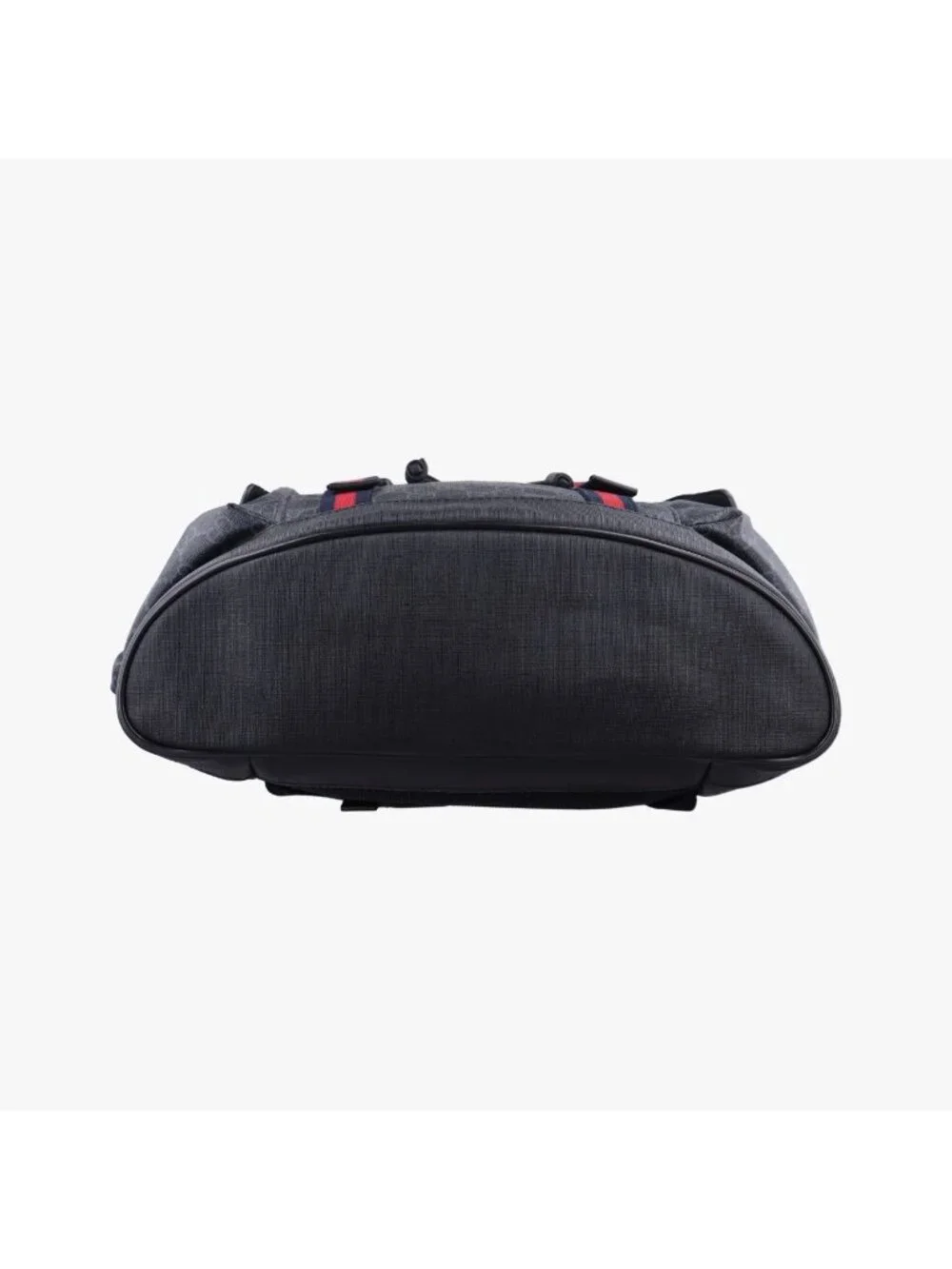 Gucci GG Supreme Black Gray Navy Red Leather Backpack